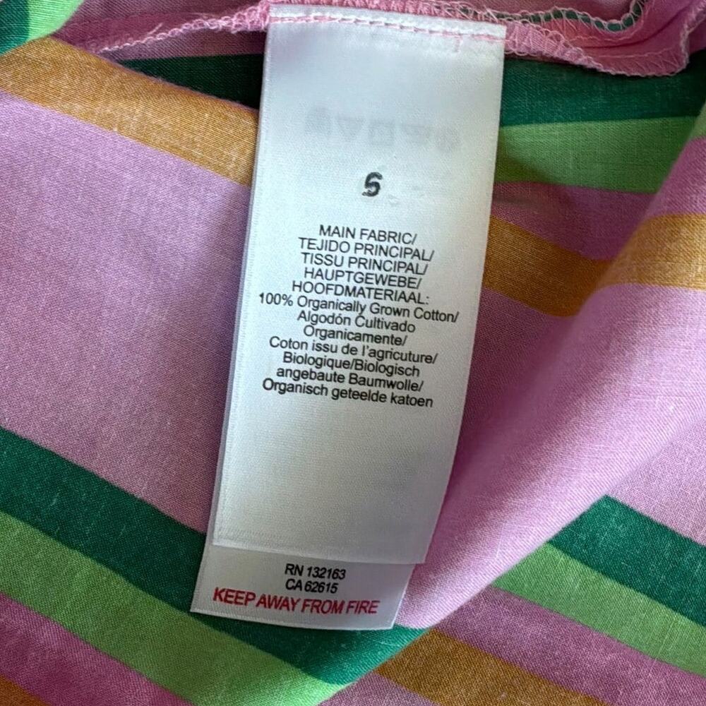 NWOT Bedhead 100% Organic Cotton Pineapple Cabana Stripe Shorty Pajama Set Small - Picture 6 of 6